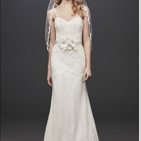 Allover Lace Tank Sheath Wedding Dress
GALINA WG3916 David’s bridal - Picture 3 of 14